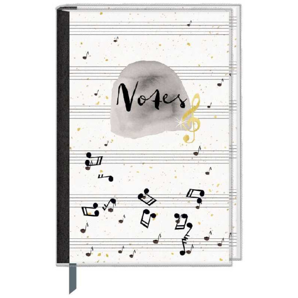 Eintragbuch mit Sammeltasche - Notes (Einband mit Noten)