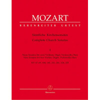 Sämtliche Kirchensonaten Band 1 für