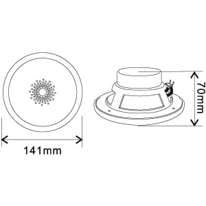 Omnitronic WF-4 Einbaulautsprecher