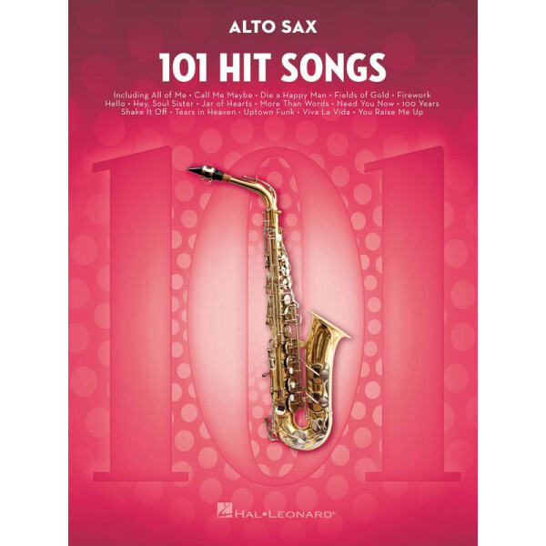 101 Hit Songs for alto saxophone