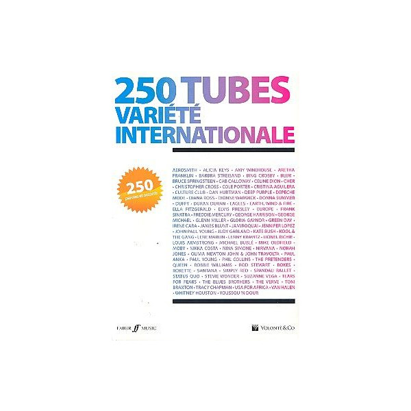 250 Tubes variete internationale: paroles et accords