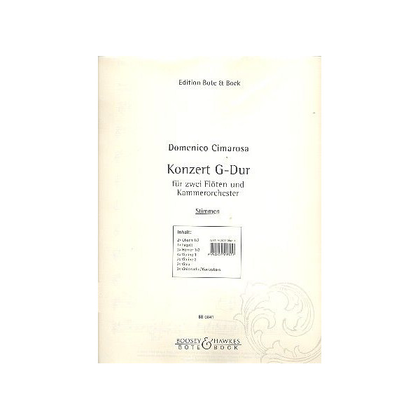 Konzert G-Dur für 2 Flöten