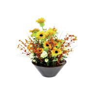 Europalms Eukalyptuszweig, künstlich, orange, 110cm