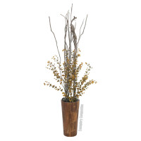 Europalms Eukalyptuszweig, künstlich, gelb-grün, 110cm