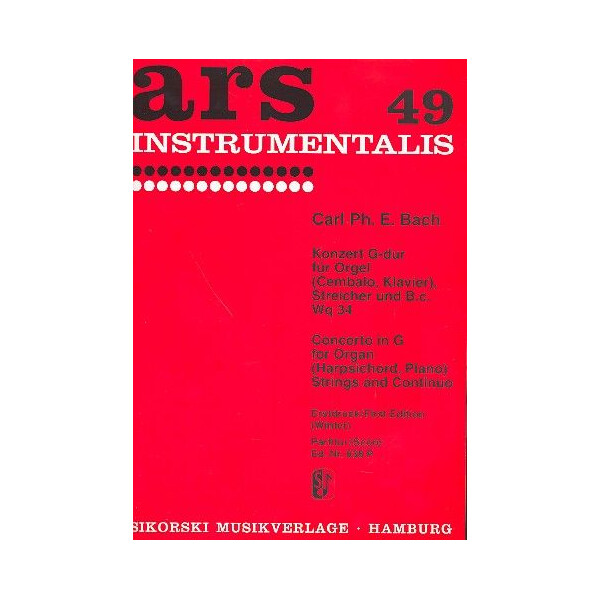 Konzert G-Dur Wq34 für Orgel,