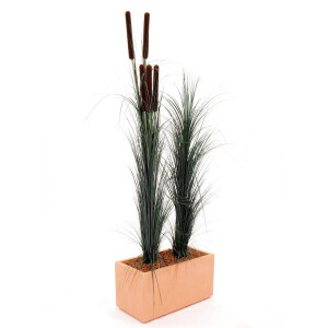 Europalms reed grass, artificial, dark green, 127cm