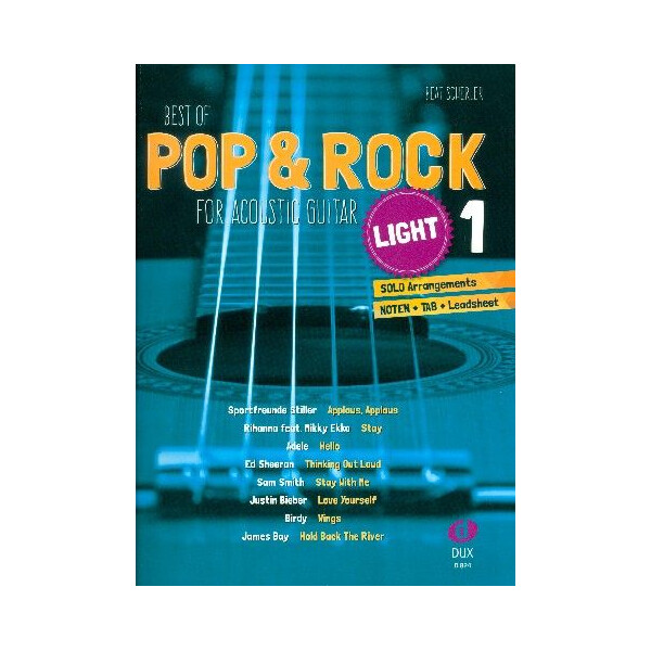 Best of Pop & Rock light for Acoustic Guitar vol.1: