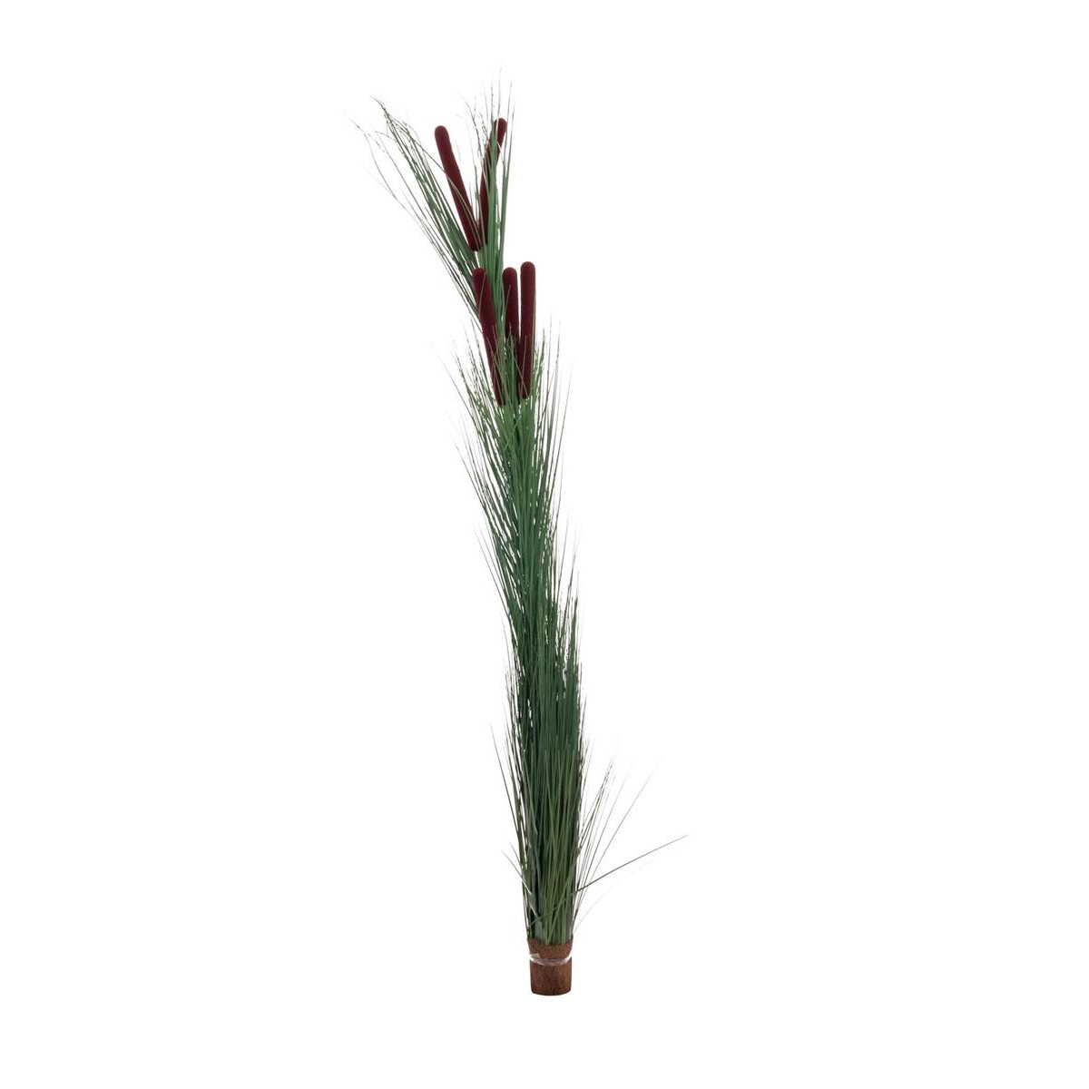 Europalms reed grass with cobs, artificial, dark green, 152c