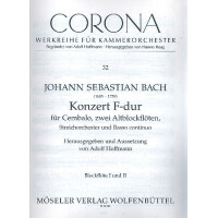 Konzert F-Dur BWV1057 für Cembalo,