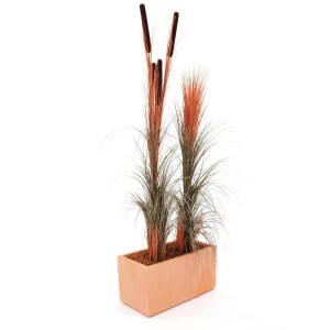 Europalms reed grass with cobs, artificial, light brown, 152cm