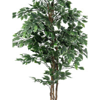 Europalms Silberficus-Benjamini, Kunstpflanze, 180cm
