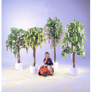 Europalms Goldregenbaum, Kunstpflanze, weiß, 180cm