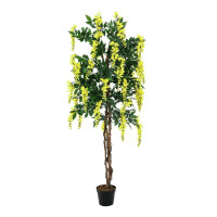Europalms Goldregenbaum, Kunstpflanze, gelb, 150cm