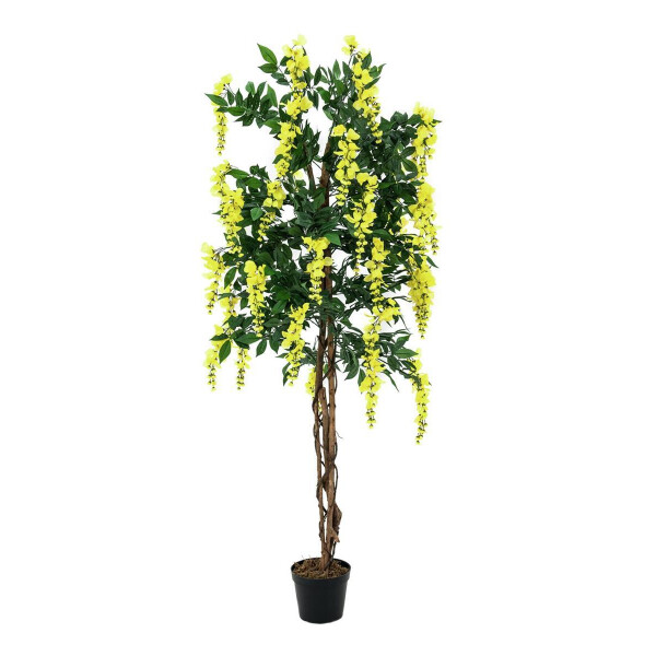 Europalms Goldregenbaum, Kunstpflanze, gelb, 180cm