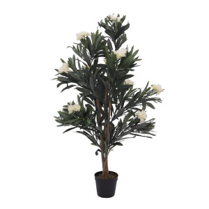 Europalms Oleanderbaum, Kunstpflanze, weiß, 120 cm