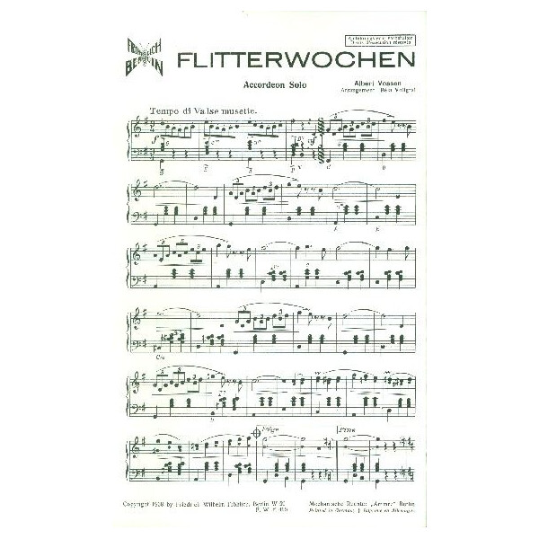 Flitterwochen: für Akkordeon