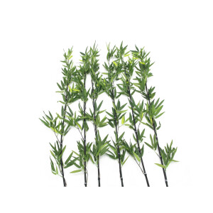 Europalms Bambusstab mit Blättern, künstlich, 180cm, 6er Pack