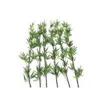 Europalms Bambusstab mit Blättern, künstlich, 180cm, 6er Pack