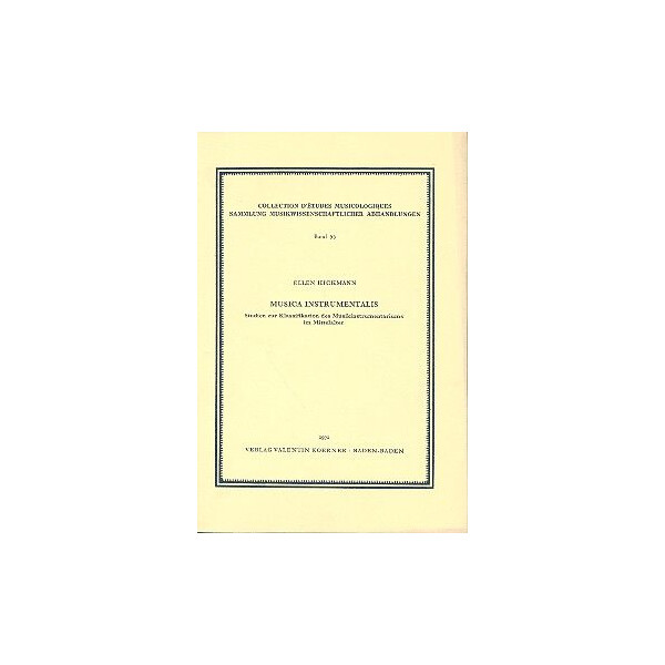 Musica instrumentalis Studien zur