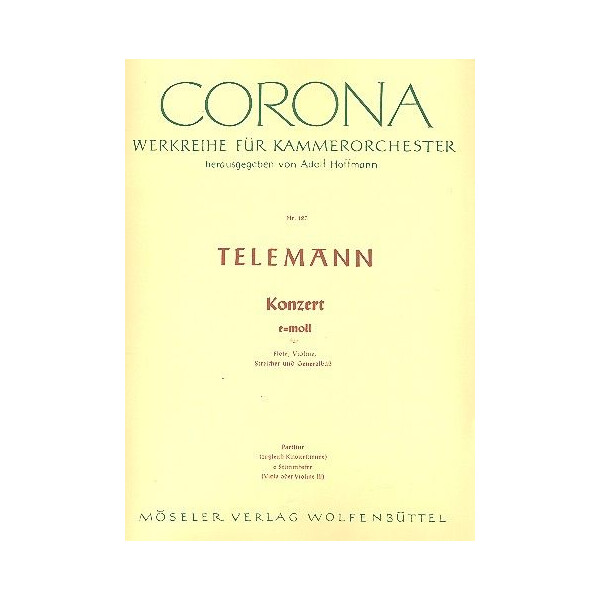 Konzert e-Moll für Flöte, Violine,