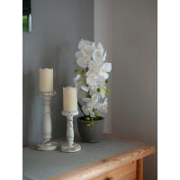 Europalms Orchidee, Kunstpflanze, weiß, 80cm