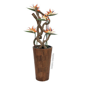 Europalms Paradiesvogel-Blume, Kunstpflanze, orange, 95cm