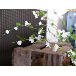 Europalms Kirschzweig, künstlich, weiß, 60cm