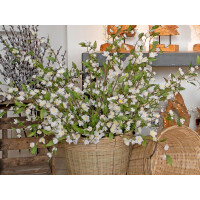 Europalms Kirschzweig, künstlich, weiß, 60cm