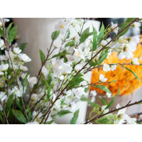 Europalms Kirschzweig, künstlich, weiß, 60cm