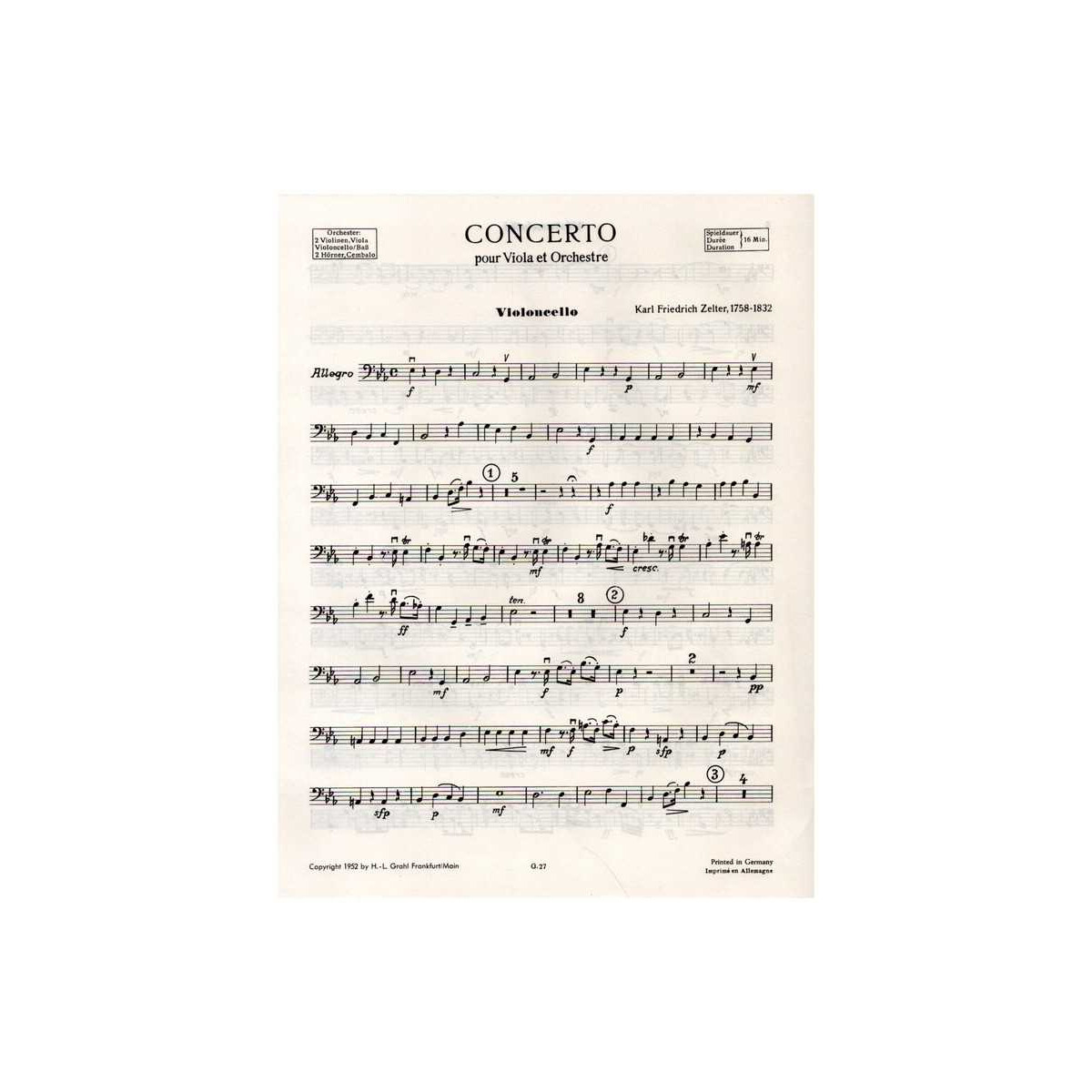 Konzert Es-Dur für Viola und Orchester