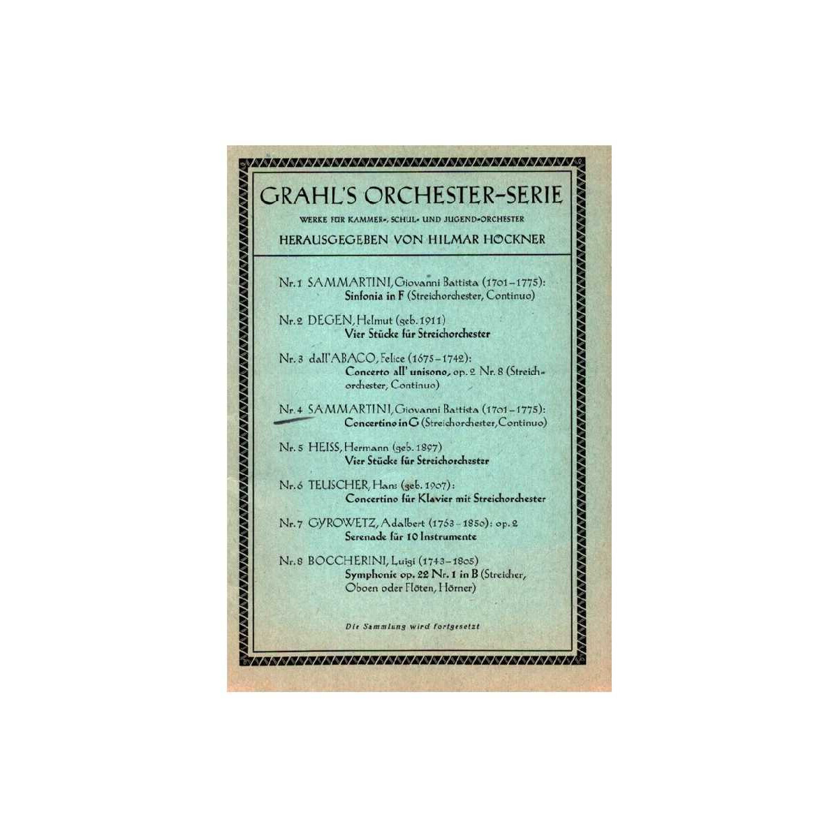 Concertino G-Dur für Streichorchester und Bc