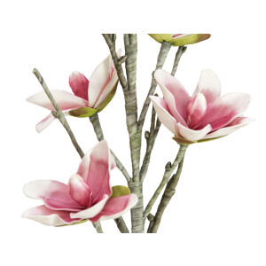 Europalms Magnolienzweig (EVA), künstlich, weiß-rosa