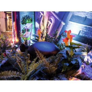 Europalms Calla mini, Kunstpflanze, gelb orange, 43cm