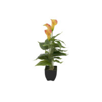 Europalms Calla mini, Kunstpflanze, gelb orange, 43cm