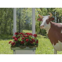 Europalms Geranie, künstlich, dunkelrot, 42cm