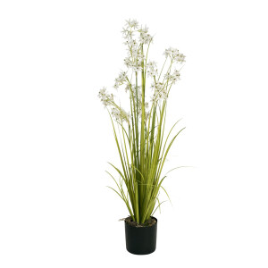 Europalms Jasmingras, Kunstpflanze, wei&szlig;, 130 cm
