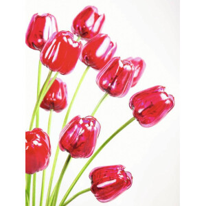 Europalms Kristalltulpe, Kunstblume, rot, 61cm 12x