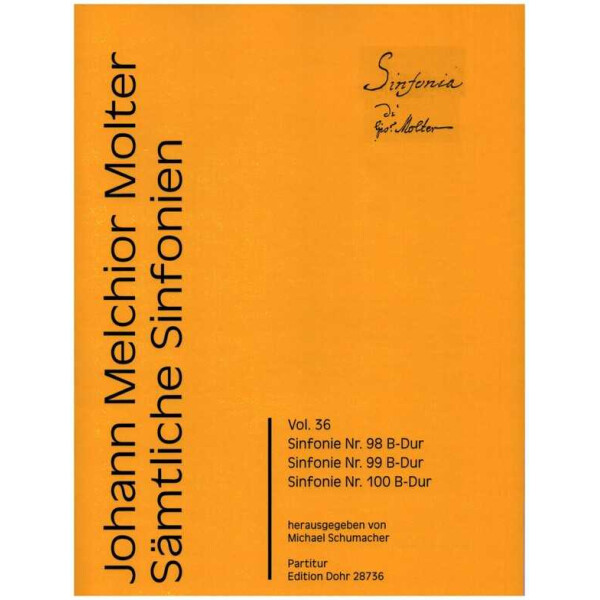 Sämtliche Sinfonien Band 36 - Sinfonien B-Dur Nr. 98, 99 und 100