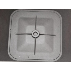 Europalms Dekotopf LUNA-33, eckig, silber