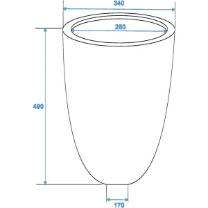 Europalms Leichtsin CUP-49, braun, glänzend