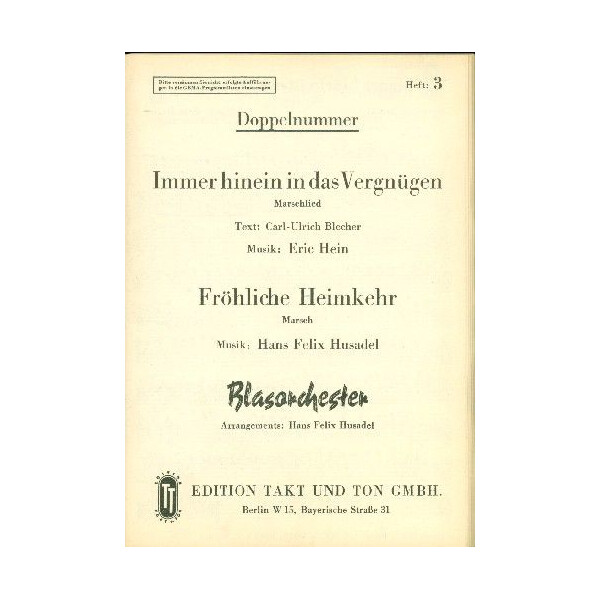 Immer hinein in das Vergnügen und