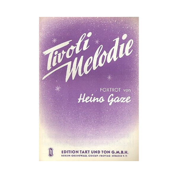 Tivoli Melodie: für Klavier