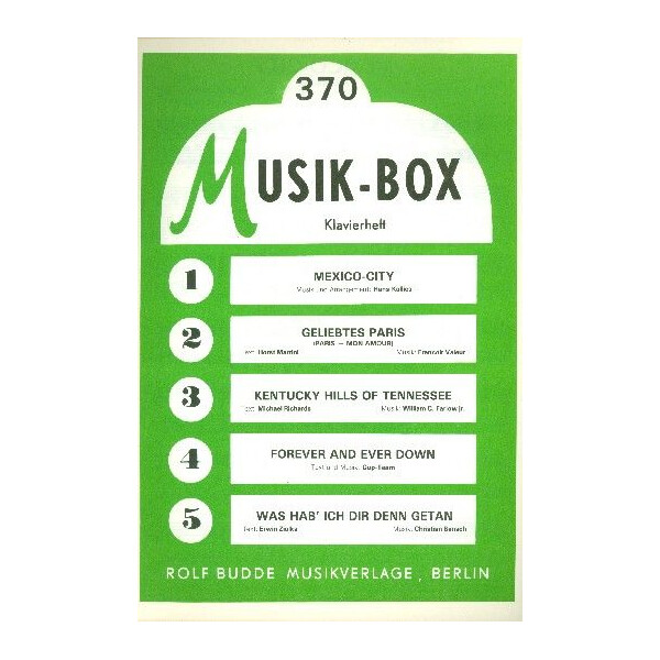 Musik Box 370 Klavierheft