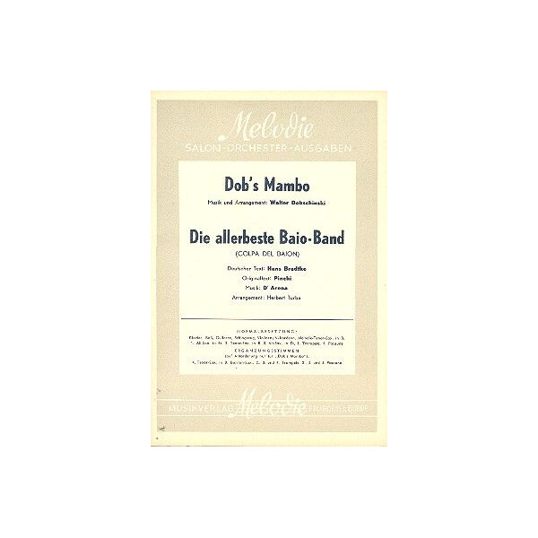 Dobs Mambo und Die allerbeste Baio-Ban: