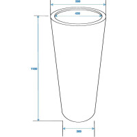 Europalms Leichtsin ELEGANCE-110, schwarz, glänzend