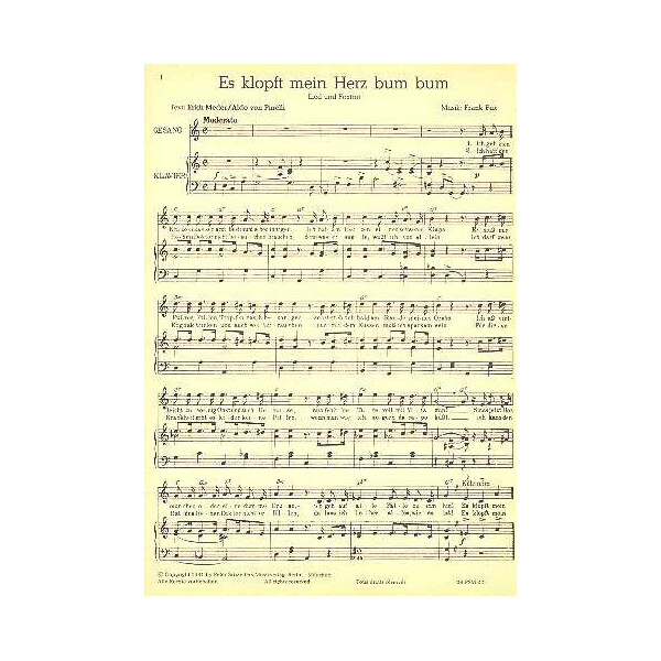 Es klopft mein Herz bum bum und