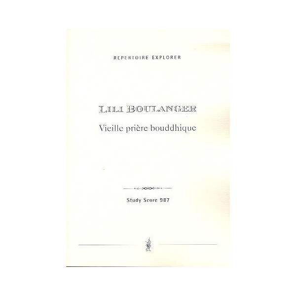 Vieille prière bouddhique pour ténor, choers