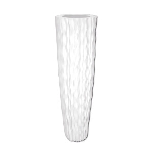 Europalms Designübertopf LAMELLA-140, weiß