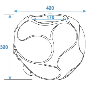 Europalms Designübertopf BUBBLE-35, braun