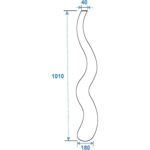Europalms Designvase WAVE-100, weiß